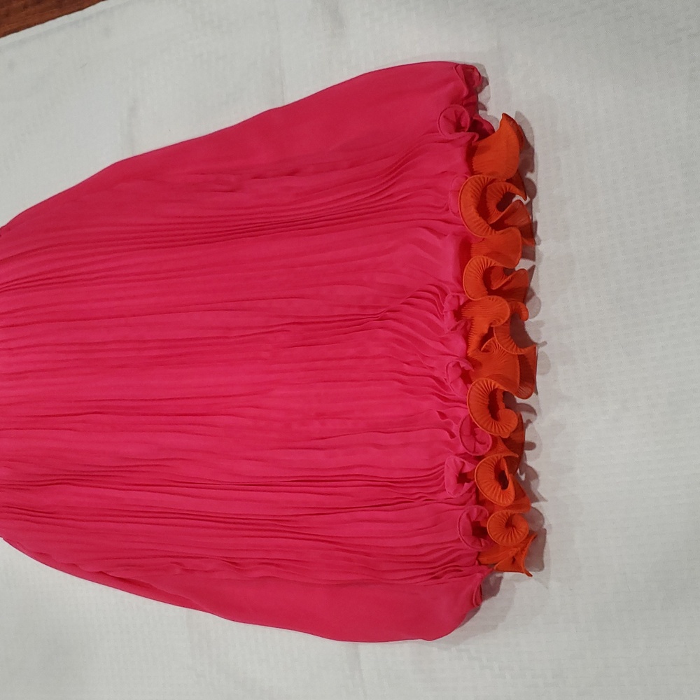 Maeve Anthropologie Leagally Blond Vibrant barbie Pink swing Sleeveless Dress - Picture 7 of 16